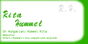 rita hummel business card